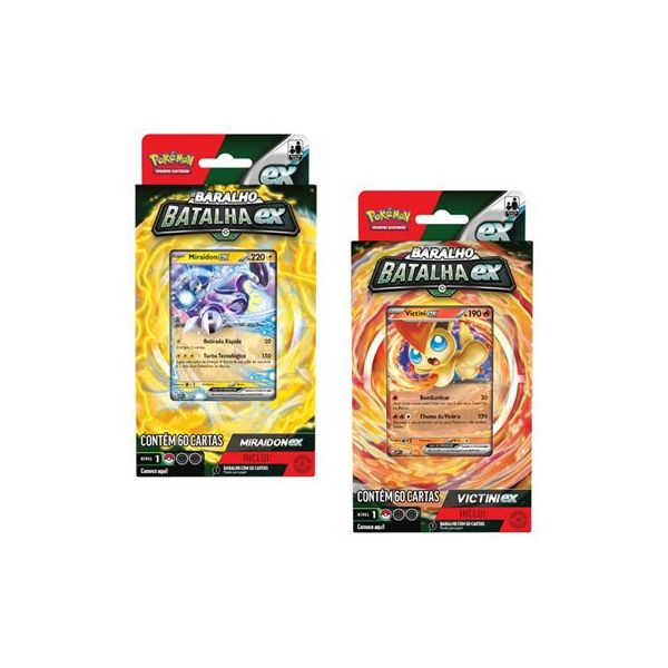 Pokémon - Deck Batalha EX-Victini ou Miraidon