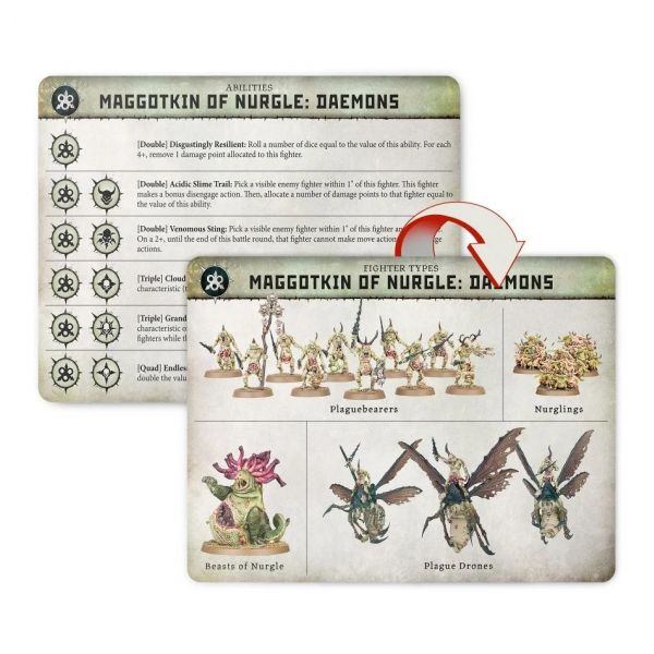 WARCRY: NURGLE DAEMONS CARDS