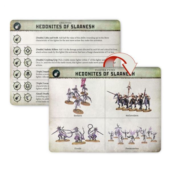 WARCRY: HEDONITES OF SLAANESH CARDS