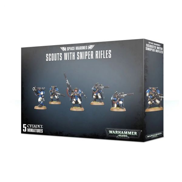 SPACE MARINE SCOUTS WITH SNIPER RIFLES       