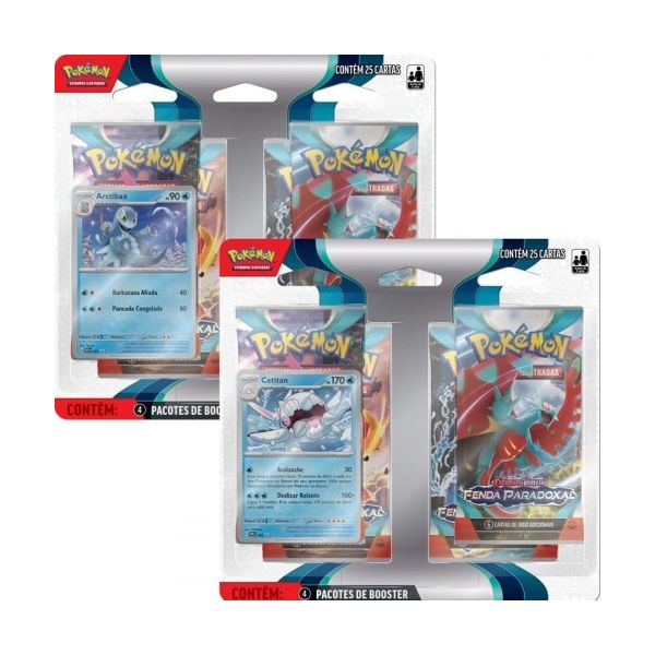 Pokémon Coleção Fenda Paradoxal - Escarlate e Violeta 4 - Blister Quádruplo